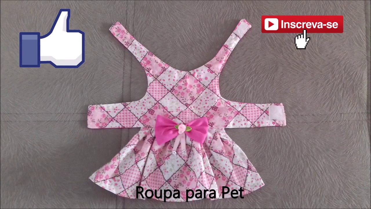 Vestido para Pet com Molde e Passo a Passo