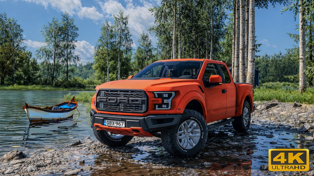 The FORD F150 | A village ride | ETS 2 | 4k gameplay