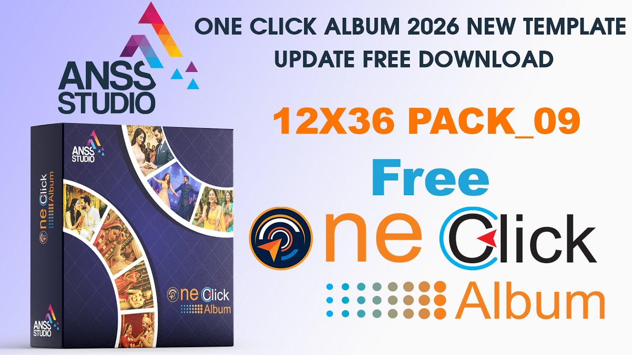 One Click Album 2026 | Free 12×36 Template Update | AI Album by Anss Studio 9540642600 8587054800