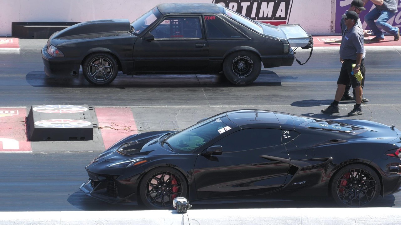 New ZR1 Corvette vs Fox Body Mustang