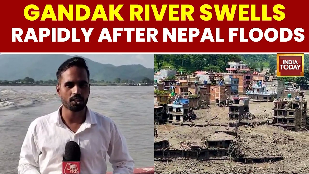 Nepal Flash Flood: Water Flow Rising In Gandak Rever Rapidly In Champaran | Ground Report | Bihar