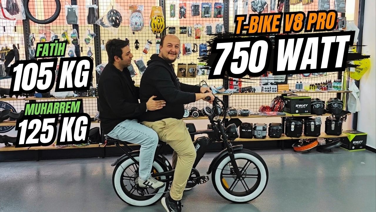 Bu Elektrikli Bisiklet Harika Çift Kişilik ve 750 Watt Motor Gücü Var #tbikev8pro