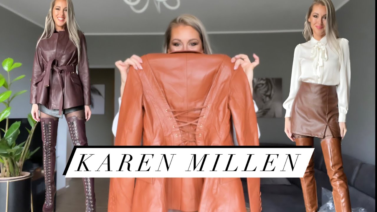 KAREN MILLEN real leather Fig Coat and Dark Tan Blazer Jacket I am so impressed