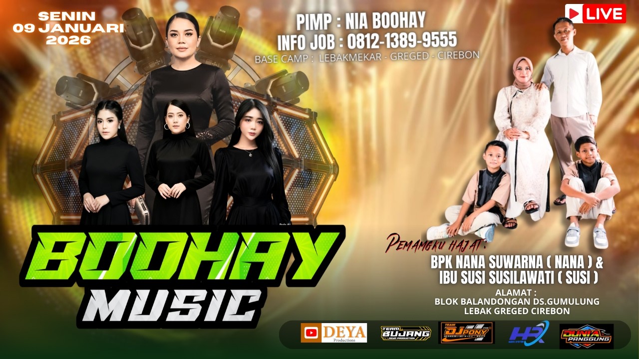 🔴LIVE BOOHAY MUSIC LADIES OF PANTURA | BALANDONGAN DS GUMULUNGLEBAK CIREBON | SENIN 09 FEBRUARI 2026