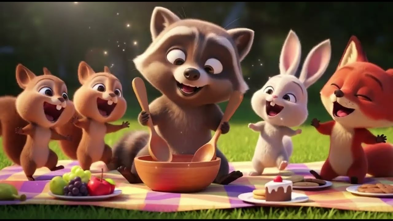 🎶 어린이 동요 – 동물들의 간식시간 🍓🐻  즐거운 숲속 친구들 노래