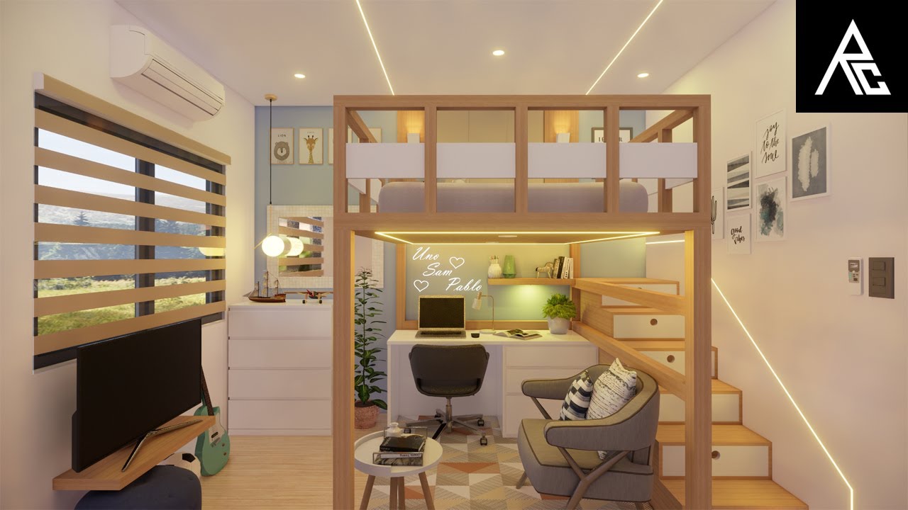 Space-Saving Loft Bed Idea for Small Rooms (Actual Project)