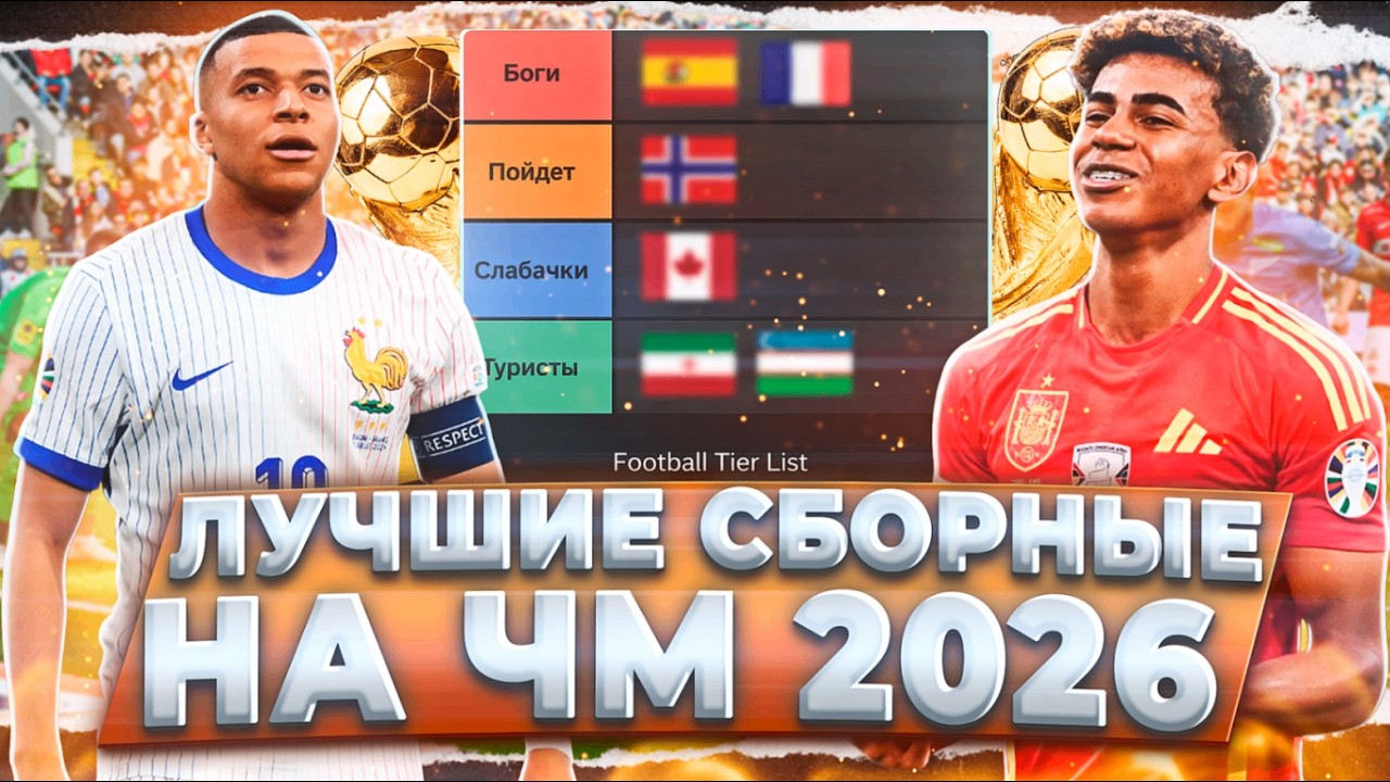 ТИР ЛИСТ ВСЕХ СБОРНЫХ ЧМ 2026 ПО ФУТБОЛУ