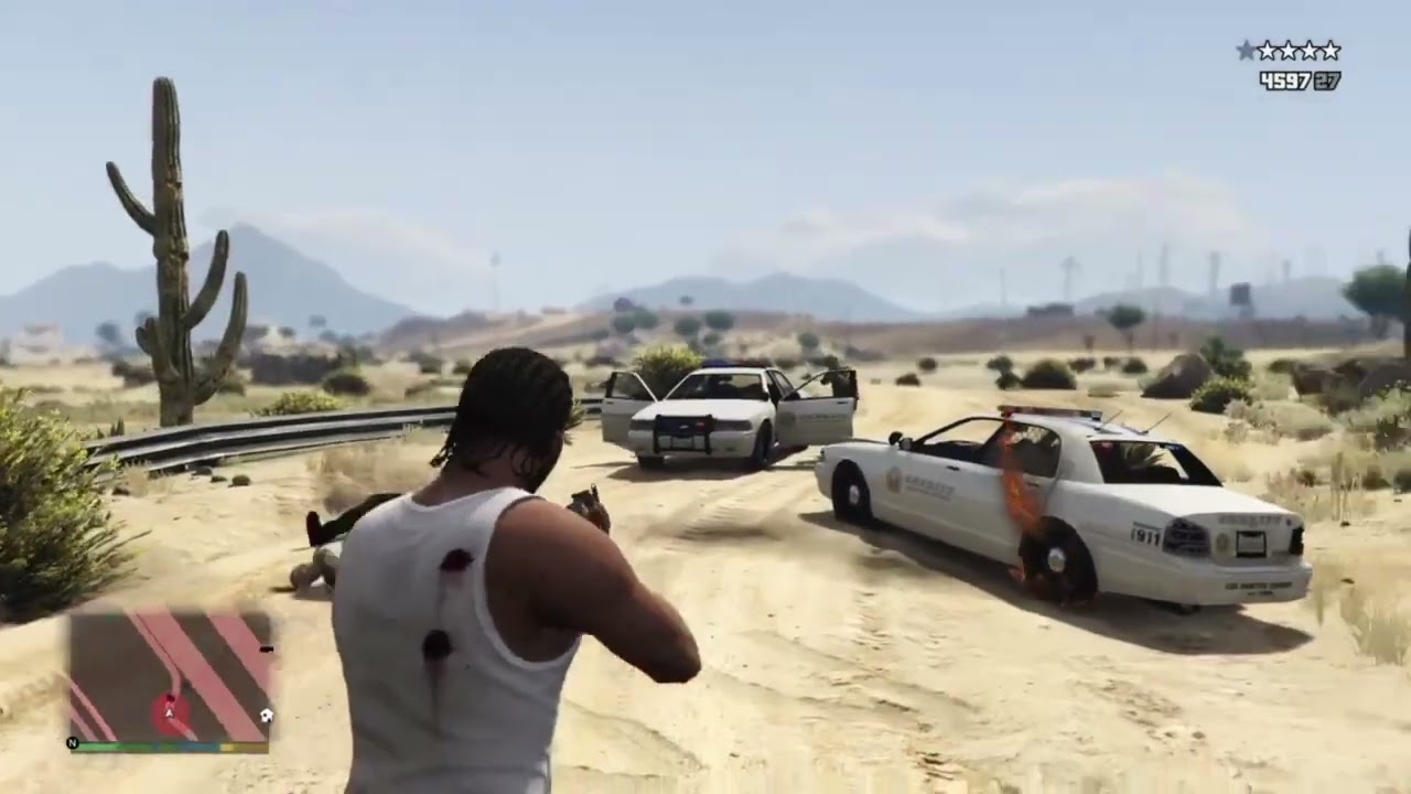 GTA 5 : Police chase me down #gta 