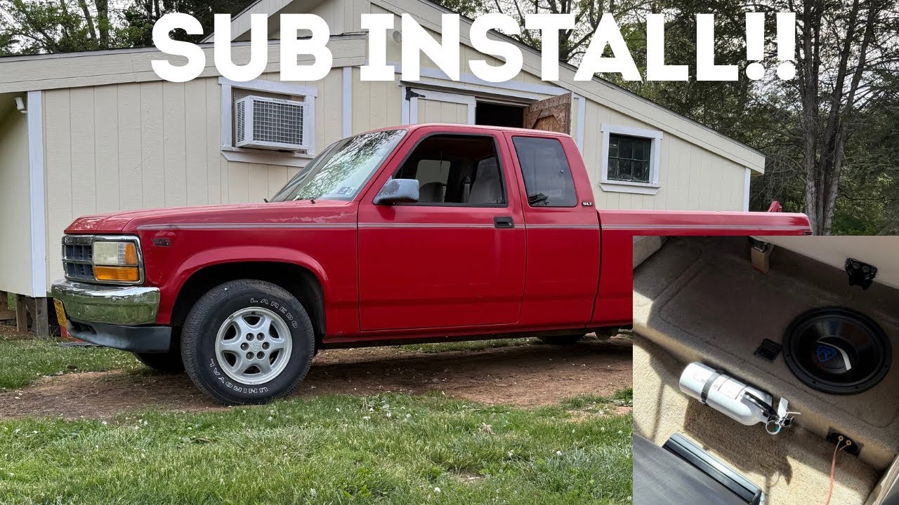Installing a hidden subwoofer in the Dakota! Crazy results!!!