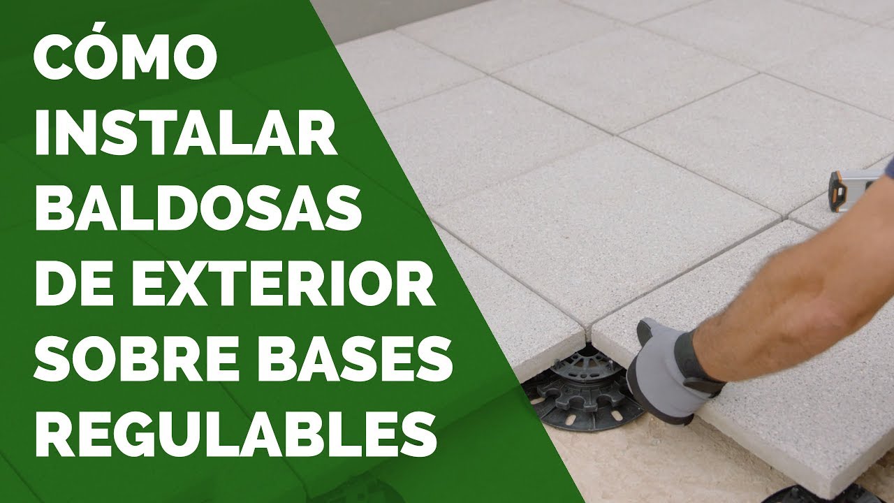 C&oacute;mo instalar baldosas de exterior sobre bases regulables