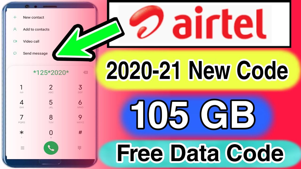 Airtel new data offer code 2020 | Airtel free data code offer new in market | Airtel free data paye