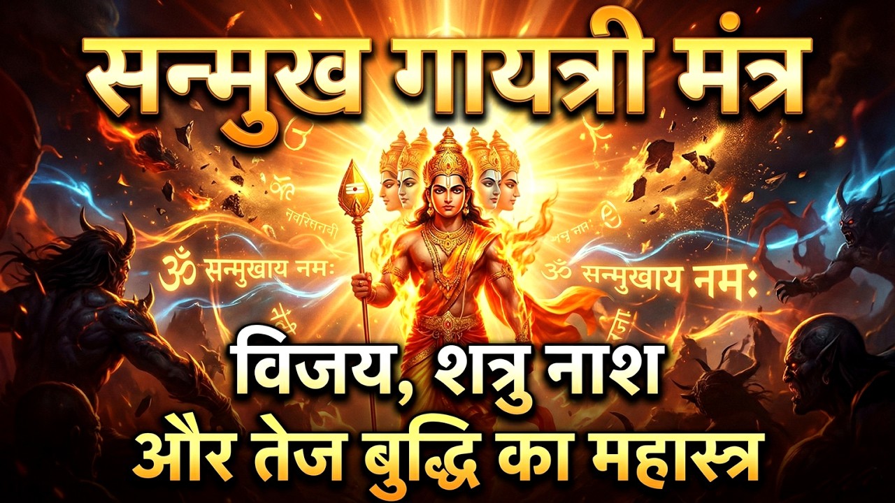 सन्मुख गायत्री मंत्र: विजय, शत्रु नाश और तेज बुद्धि का महास्त्र | Gayatri Mantra | Vedic Mantra