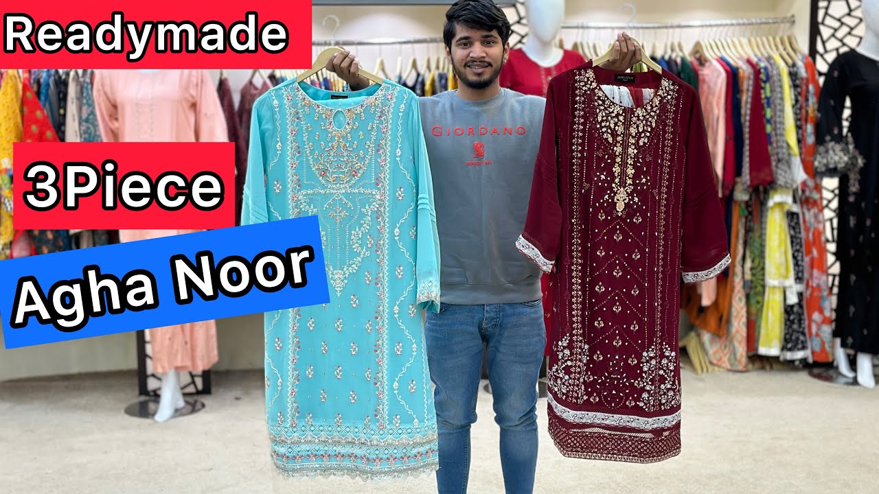Readymade Agha Noor 3Piece Suit😍 Stitched Agha Noor Chiffon Collection😍 Latest Agha Noor Designs