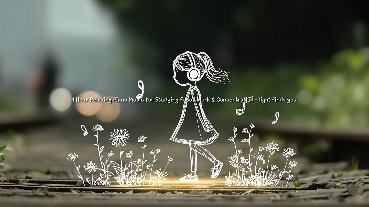 1 Hour Relaxing Piano Music for Studying Focus Work & Concentration - light finds you