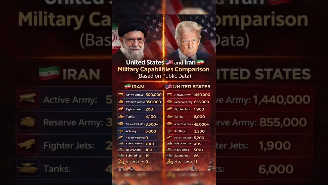 US🇺🇸 vs IRAN🇮🇷 military capability comparison!...