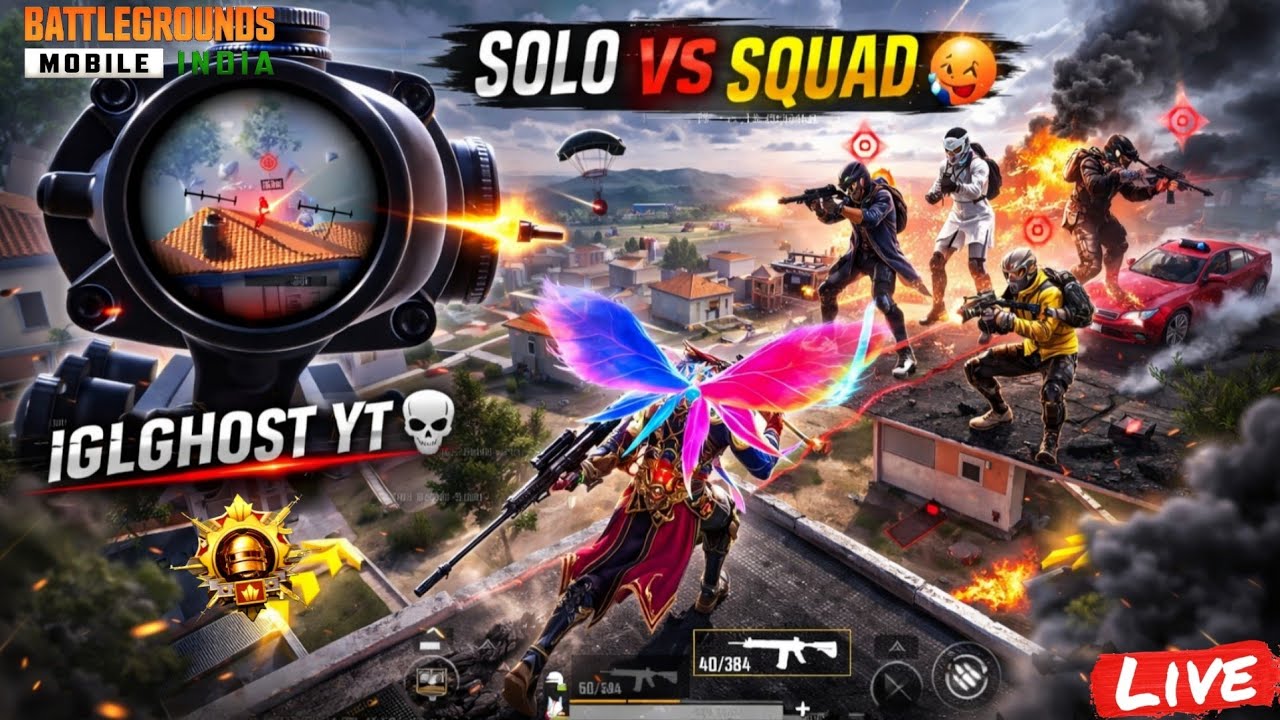 😂 FUN + OP GAMEPLAY | IGL GHOST 💀 IS LIVE ❤️#iglghostyt #shortslive #rankpush #rankpush #bgmitamil