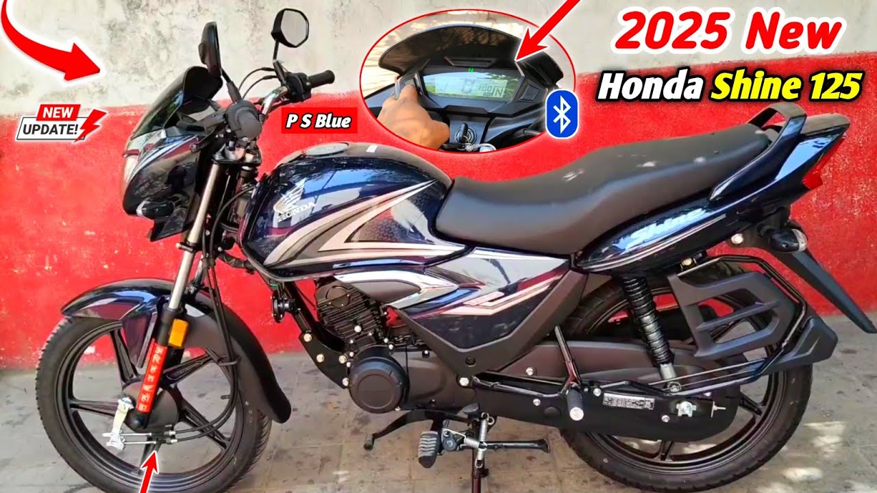 HONDA SHINE 125 New OBD-2B 2025 Model Peral Siren Blue Colour Review🔥 Digital meter|Features Price??