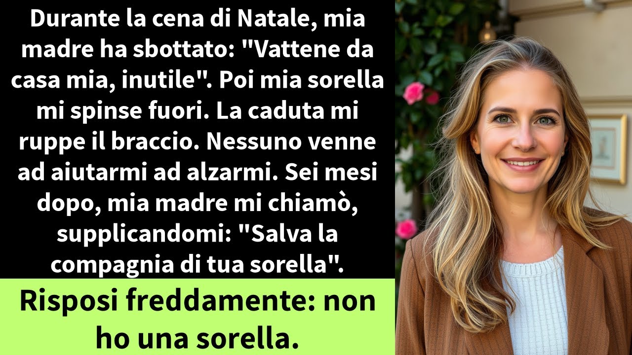Durante la cena di Natale, mia madre ha sbottato: 