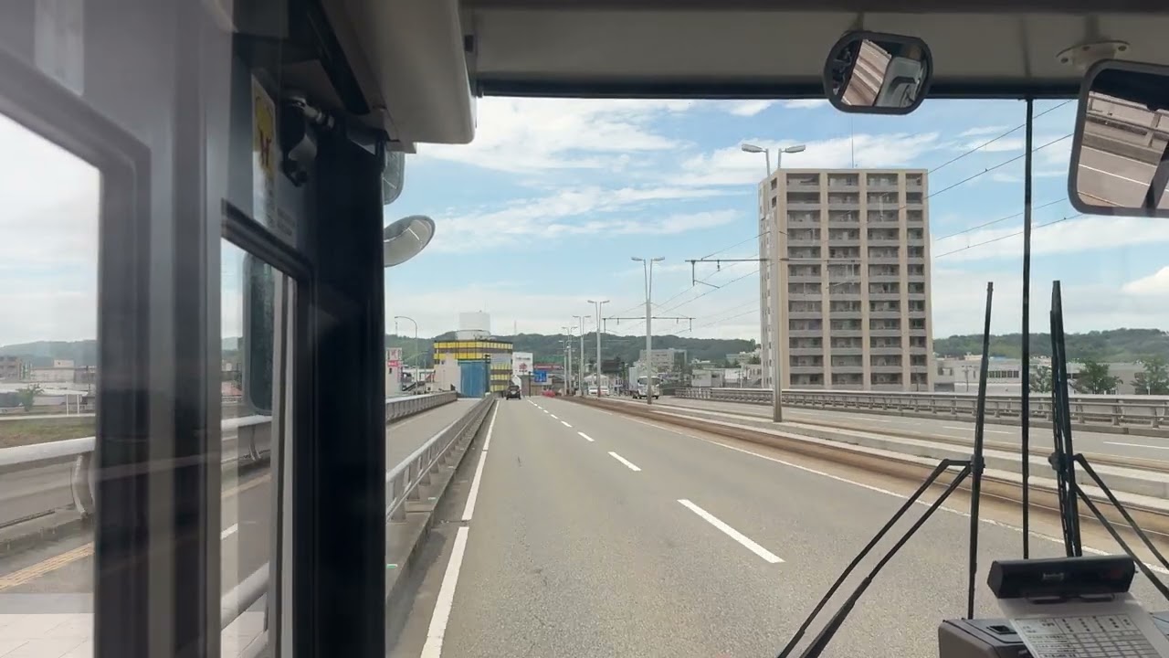 【前面展望富山地鉄バス】富山駅ー富山大学附属病院