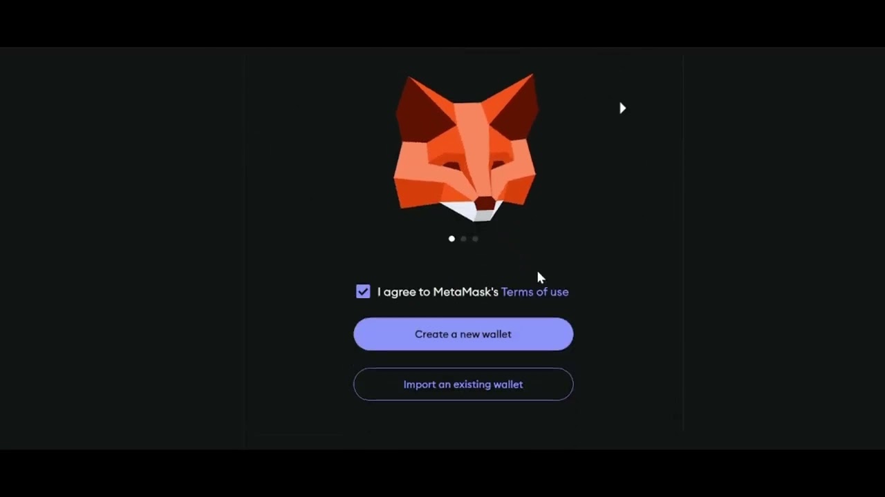 Metamask web3 wallet setup