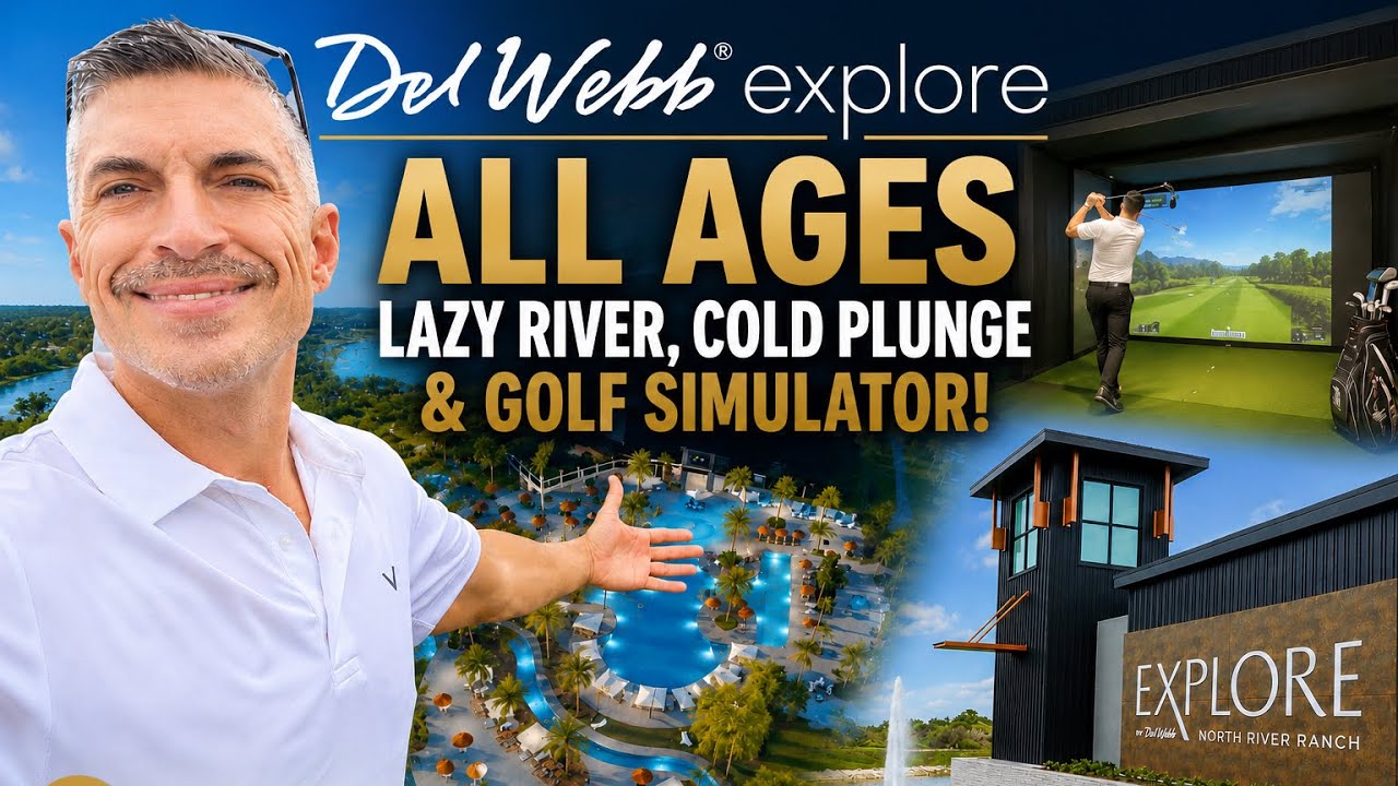 Del Webb Explore North River Ranch. Для всех возрастов. Новостройка. Ленивая река, гольф, сауна, ...
