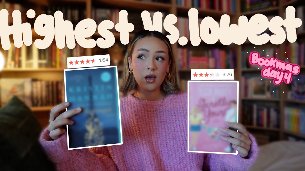 reading the highest & lowest rated books on my physical tbr! ⭐️ | BOOKMAS DAY 4 🎄📖✨