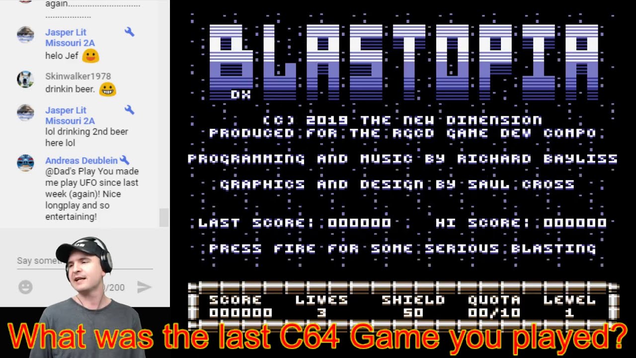 C64 Gaming Stream - Blastopia / Tilt / Stercore / Knight 'n' Grail / Last Ninja / Buggyboy / Gorf