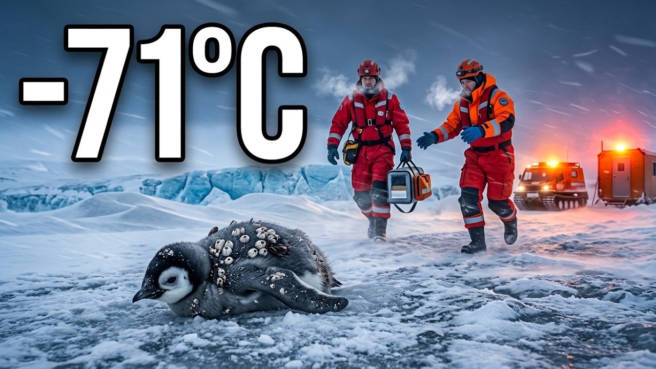 Saving A Baby Penguin Who Covered With Million Of Barnacles in -71°C Siberia