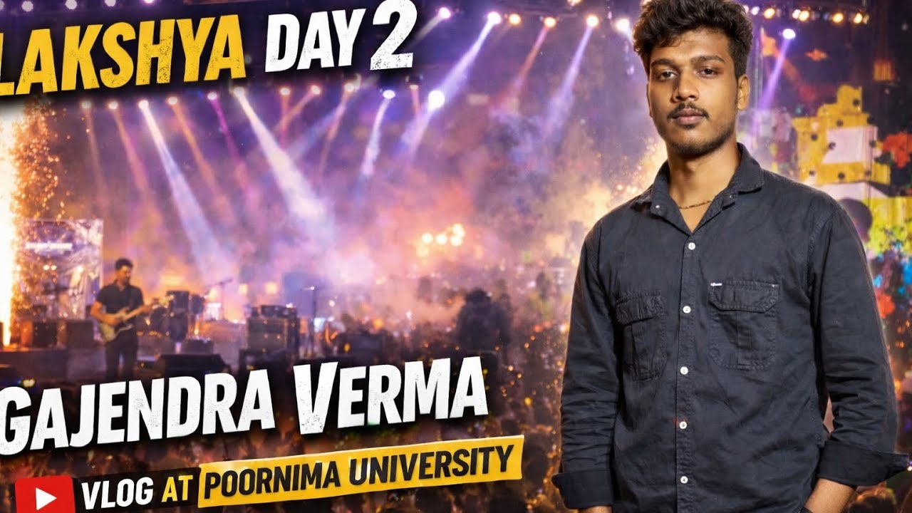 Lakshya Day 2 🔥 Gajendra Verma Live at Poornima University | Full Concert Vlog