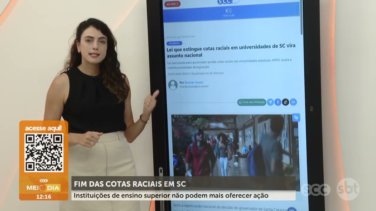 Fim das cotas raciais em Santa Catarina | Cotidiano | SCC Meio-Dia