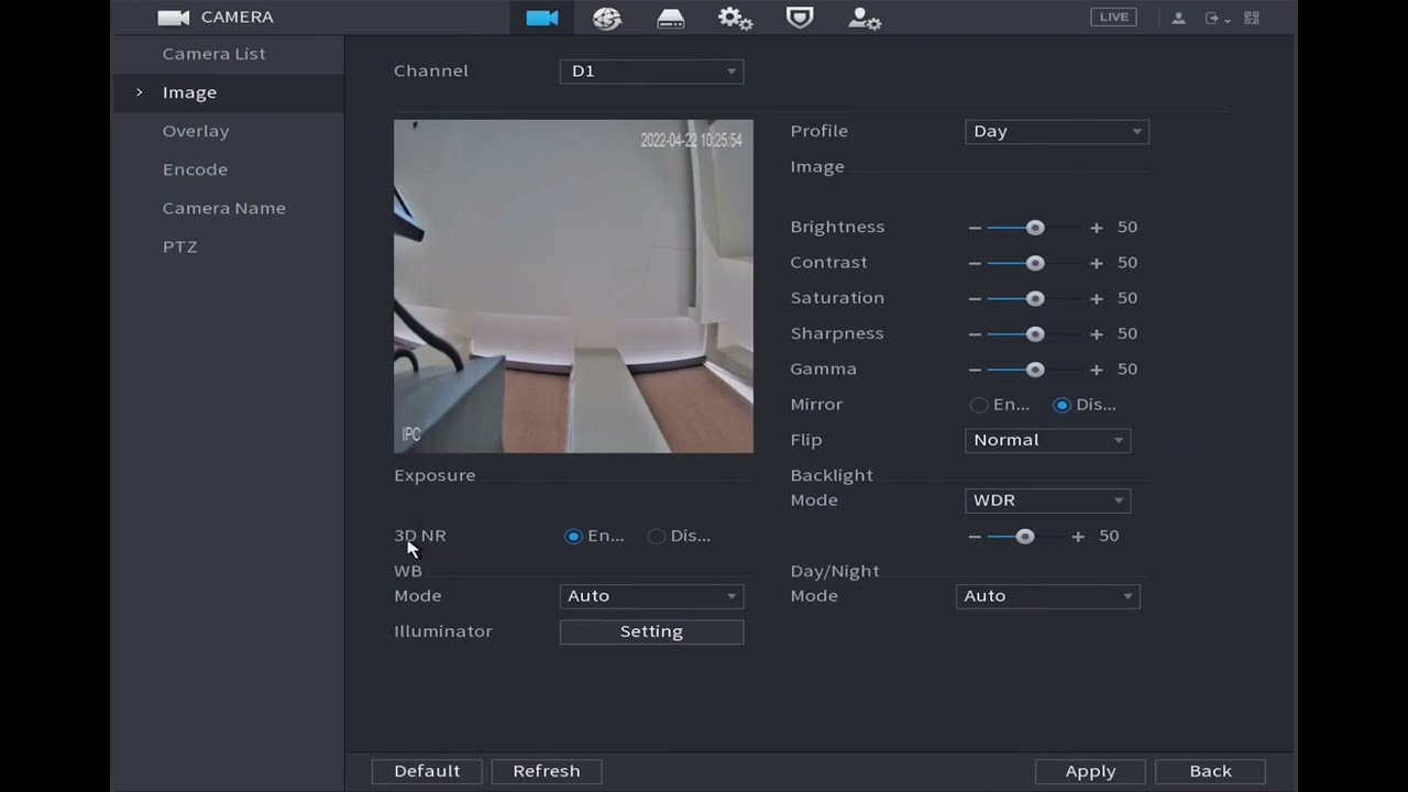 How to enable WDR in NVR?