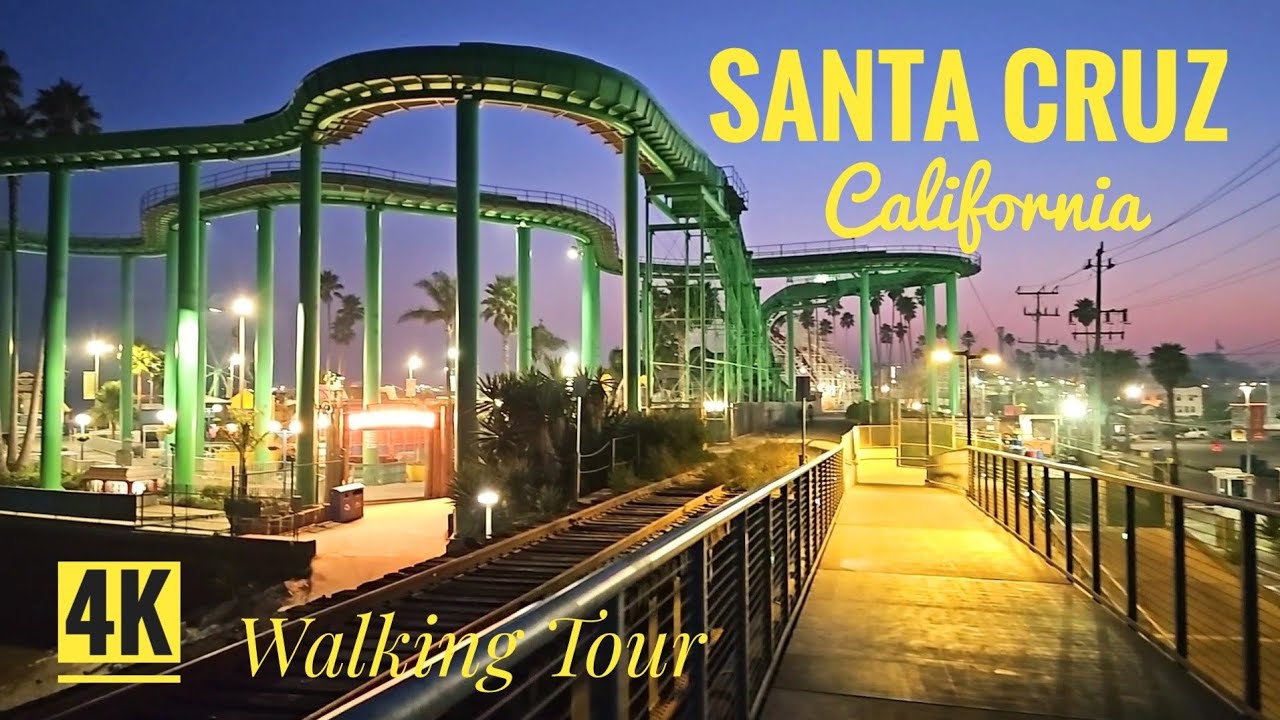 Santa Cruz - Harbor to Boardwalk [Walking Tour] 4K