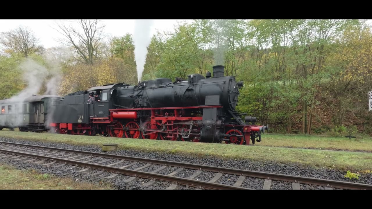 🚂 58 311 setzt sich in Bad Salzschlirf in Bewegung – Dampflok-Sound trifft klare Novemberluft