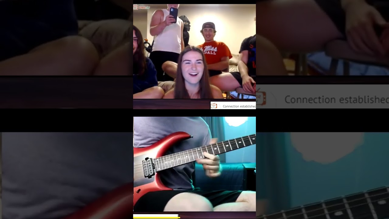 prank on Omegle #guitarsolo #thedooo #omegle #prank #girls #amazed #ytshorts #youtuber