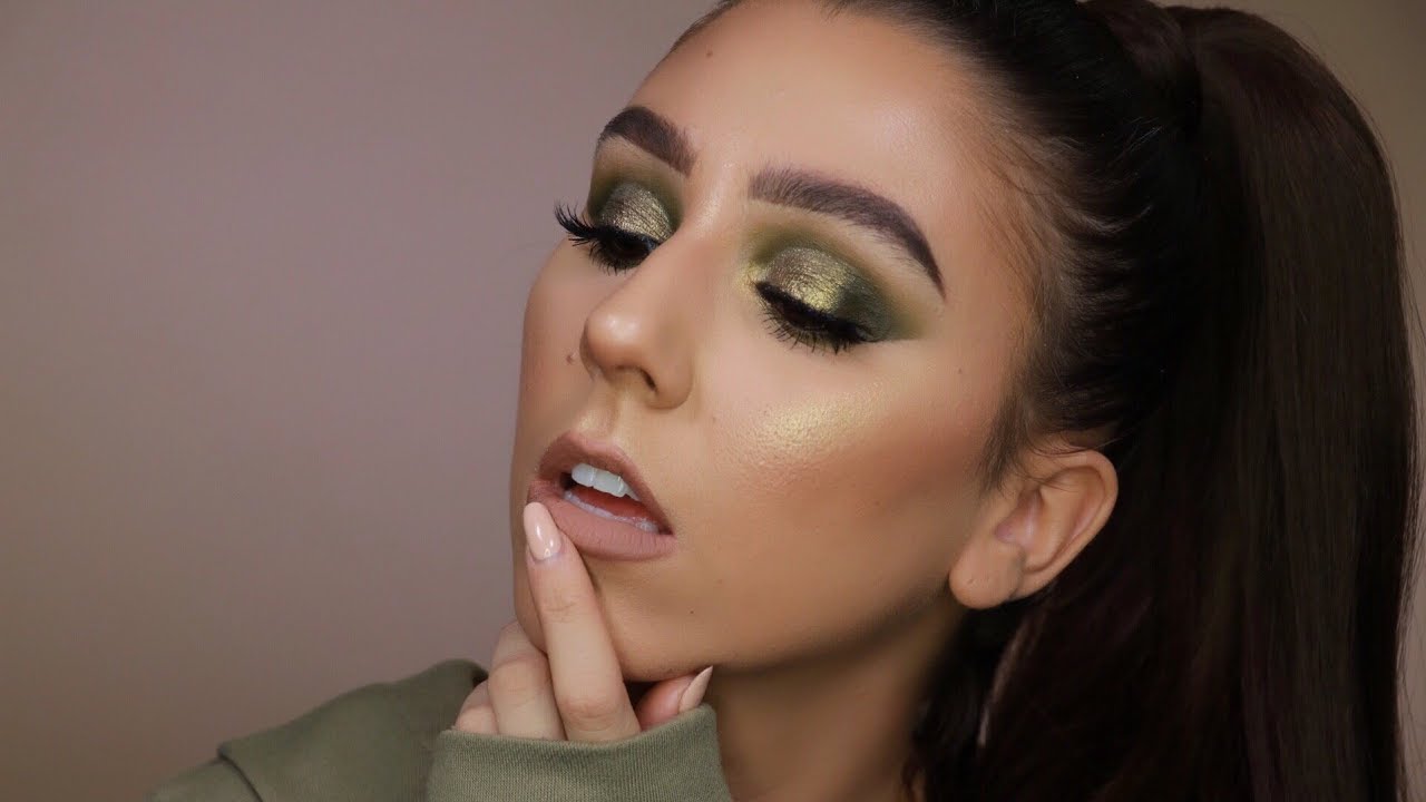 OLIVE GREEN MAKEUP TUTORIAL 2018 | New Stila Shimmer & Glow | Morphe 39A