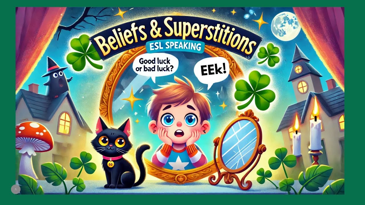 Верования и суеверия | Веселое изучение английского как второго языка для детей! | Откуда берутся...