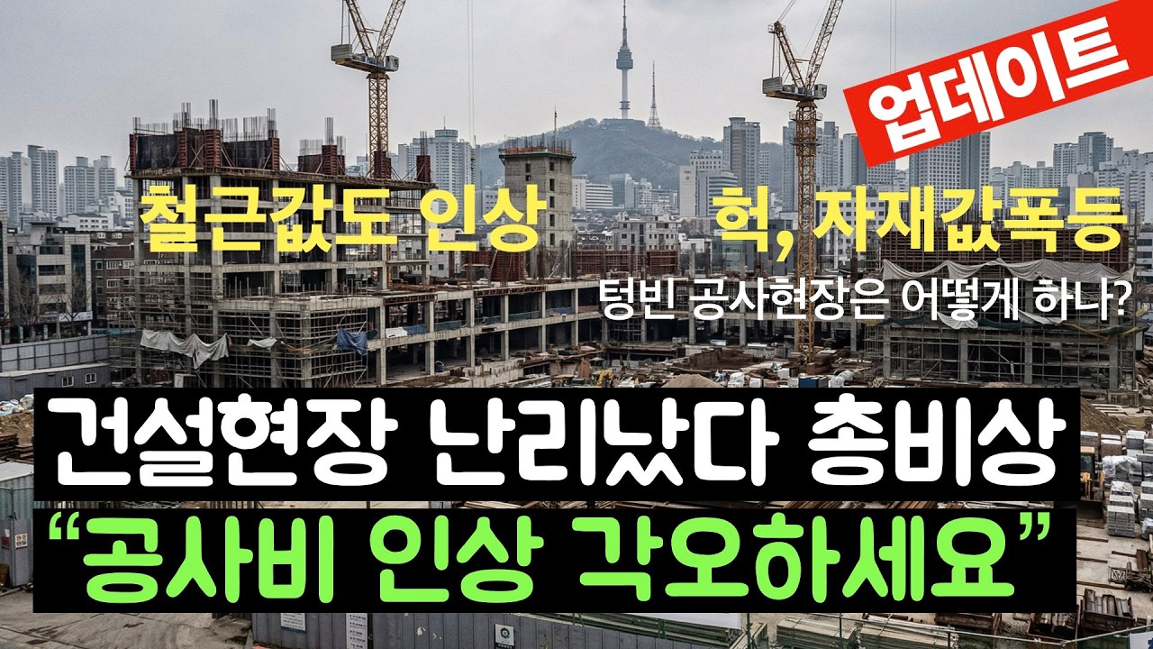 자재값폭등, 중동사태로 건설현장 난리났다. 현장상황은? 건축사 이관용건축학교
