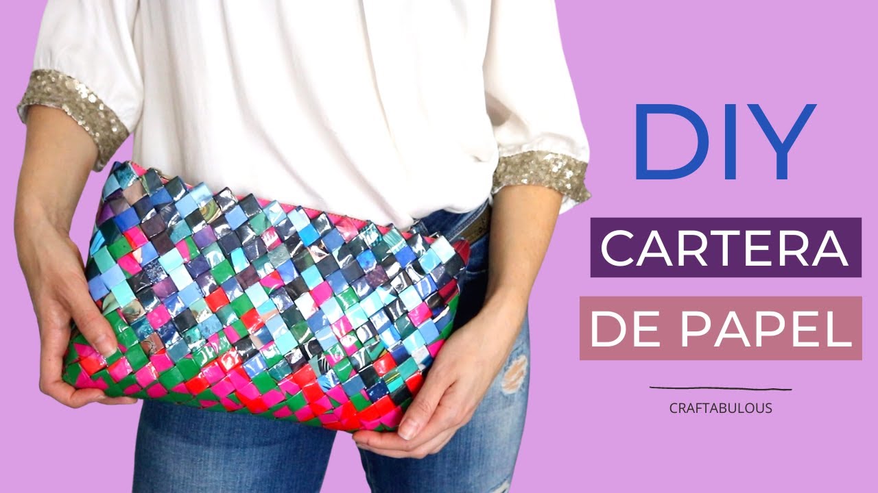 Cómo hacer un BOLSO DE PAPEL súper estiloso paso a paso / DIY / Craftabulous
