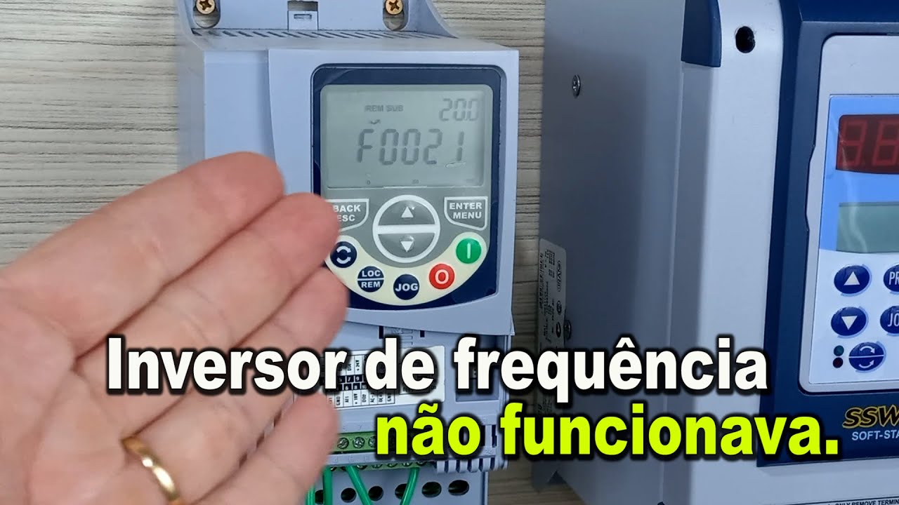 Inversor de frequência não funcionava.
