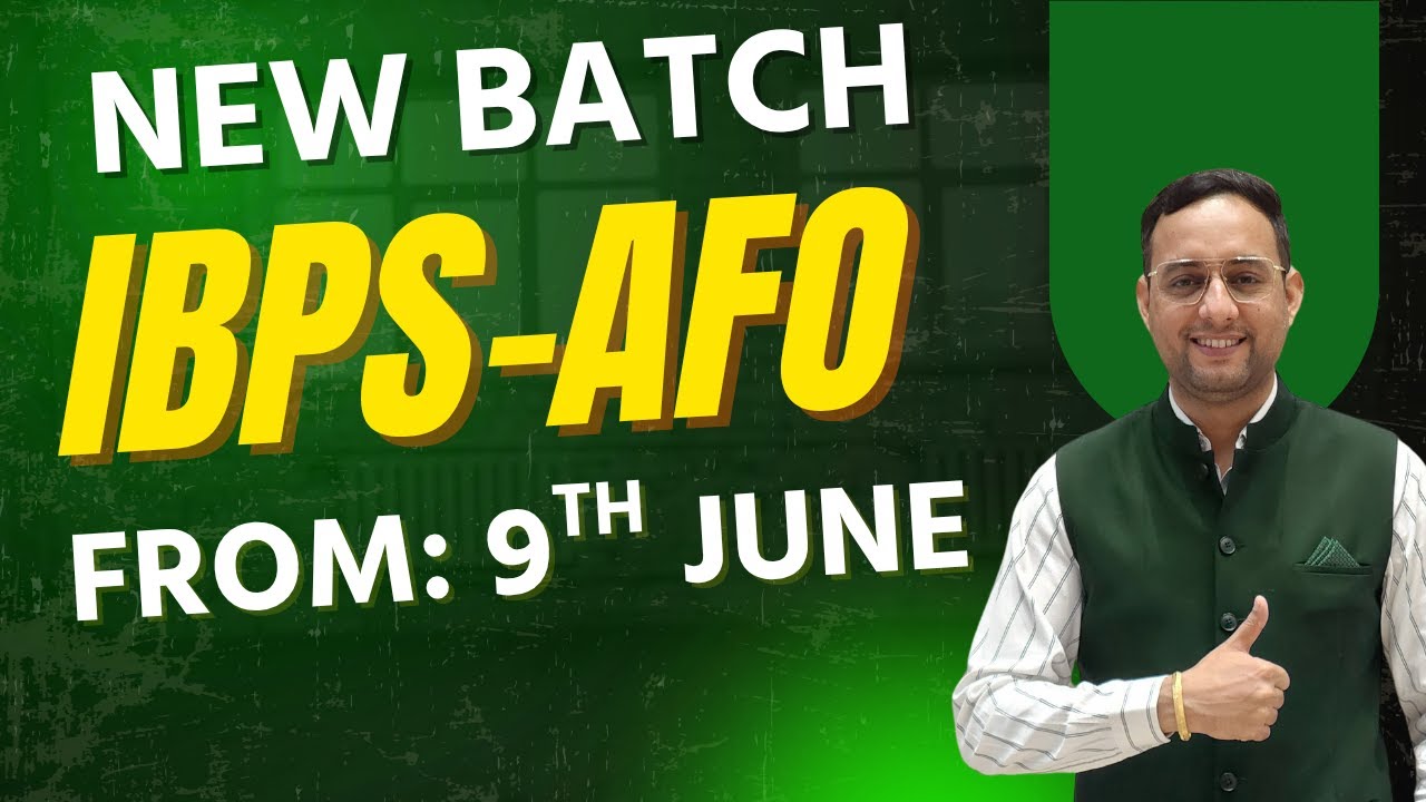 IBPS AFO Complete Batch 2025 | Pre + Mains + Interview Preparation Starts Now!