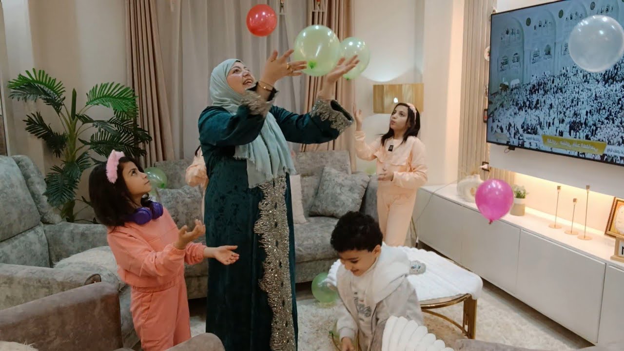 جوله في شقتي ليله العيد بالفرش الجديد واجواء ليله العيد اللي كلها فرحه وبهجه لبسنا الجديد