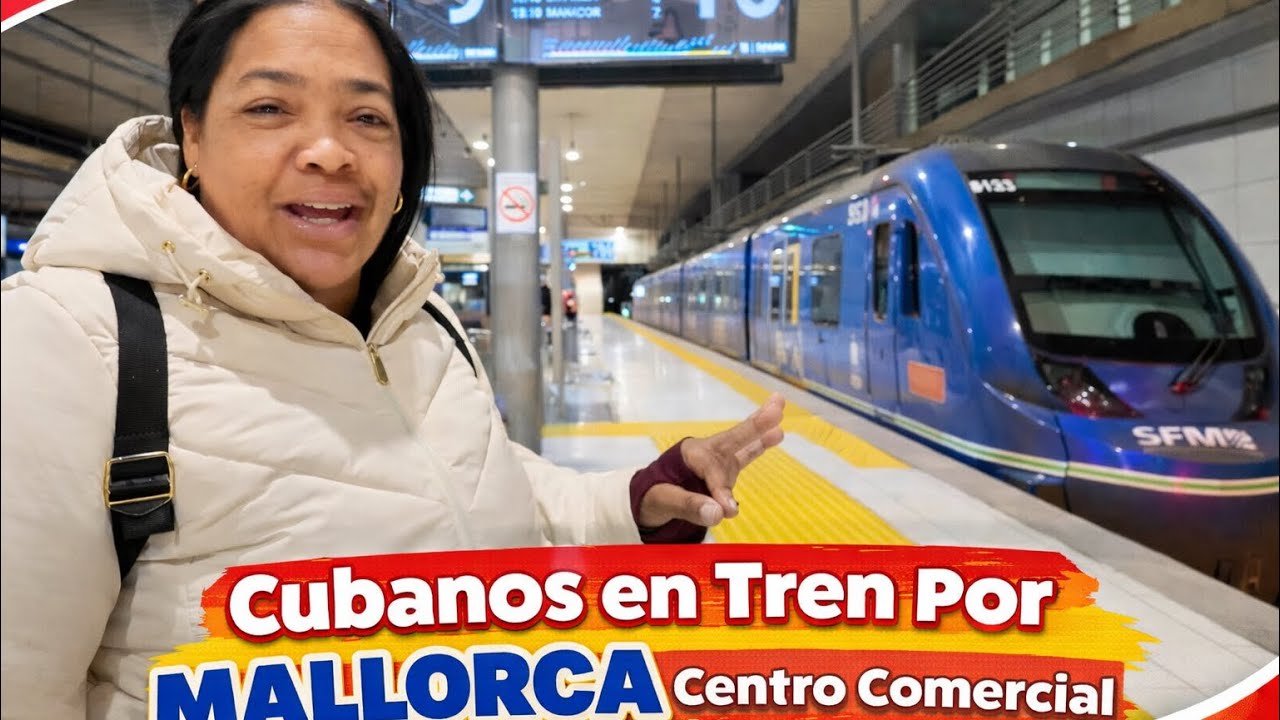 Cubanos En Tren Por Mallorca /Comida en Centro Comercial Así es Nuestra Vida Ahora 