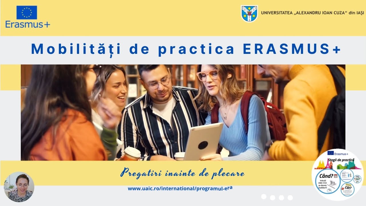 Stagii de practică ERASMUS+ la UAIC - Pași după selecție