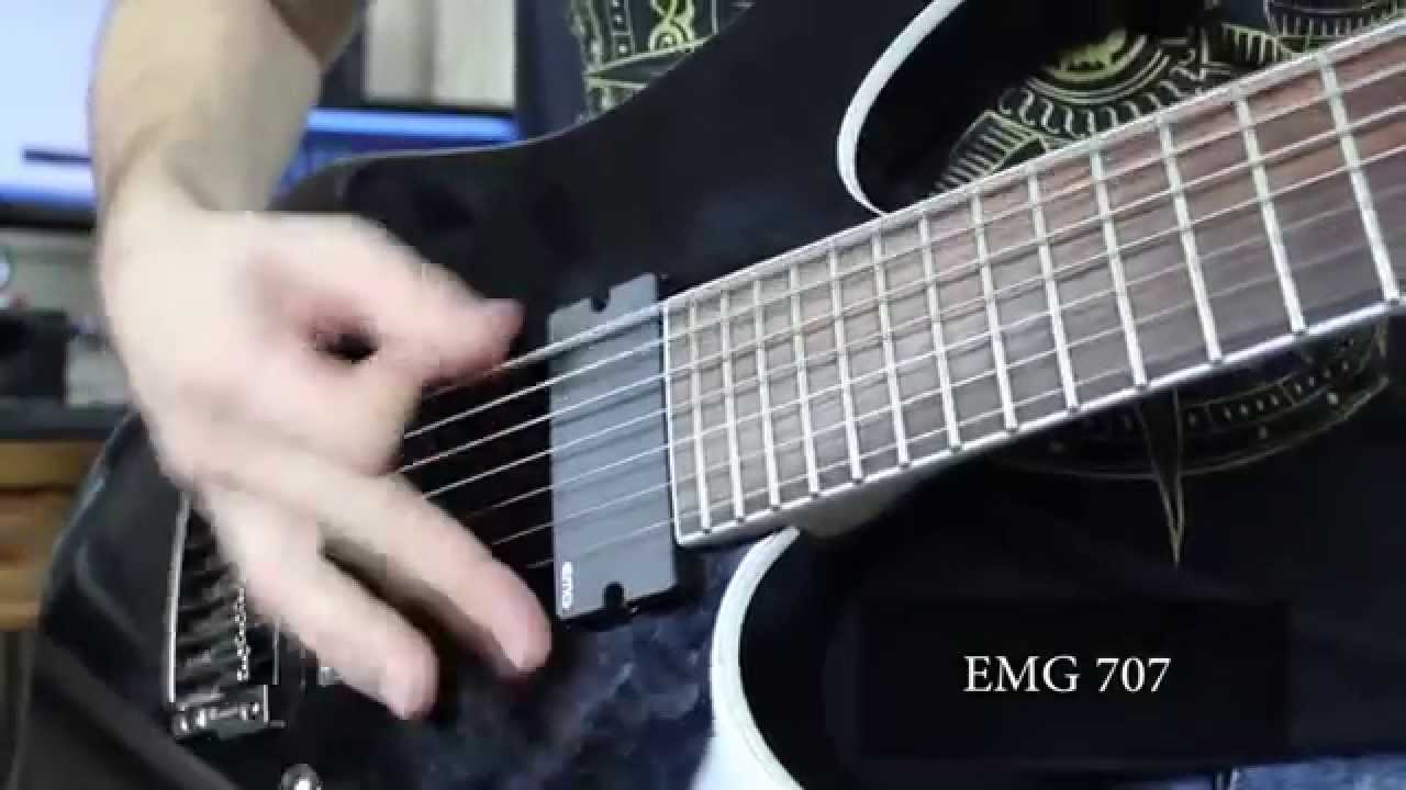 EMG Pickups 81-7 vs 707 comparison - Ibanez Iron Label RGIR27FE