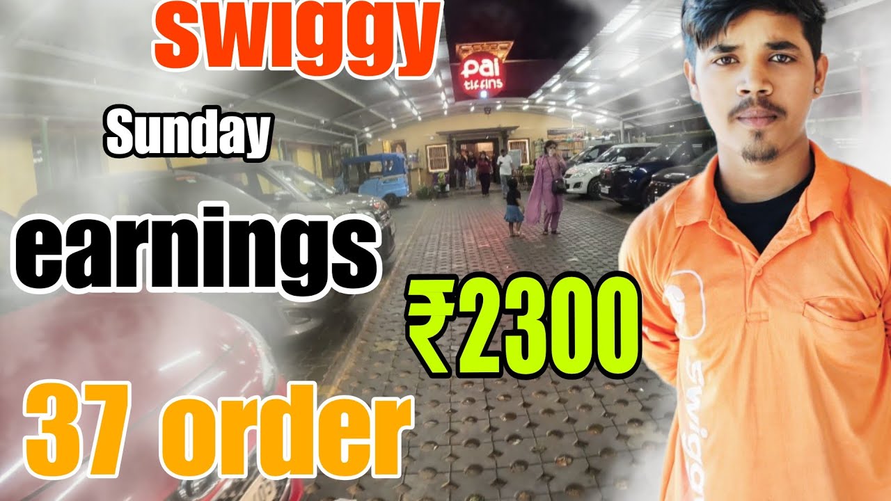 (Swiggy Sunday earnings) ₹2300🤑💵ni #kannada #swiggy #zomato #fooddelivery #manglore#vlog #motovlog 
