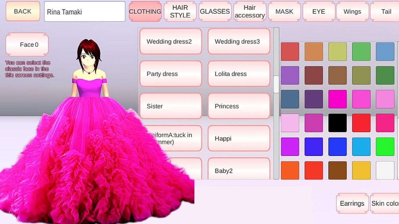 Rina New Princess ball gown pink 🩷 full tutorial #sakuraschoolsimulator #gamingshorts #gamingvideos 