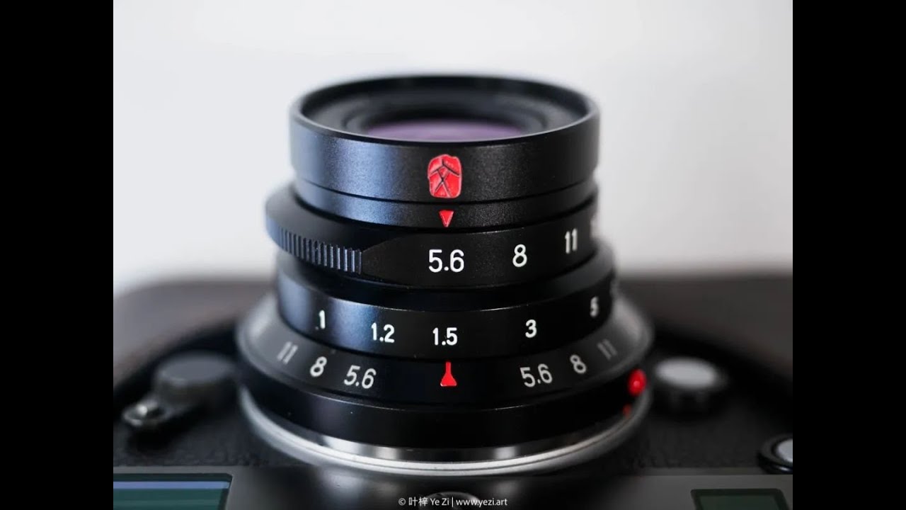 7Artisans M28mm/f5.6 'WEN' series lens​ appearance display.