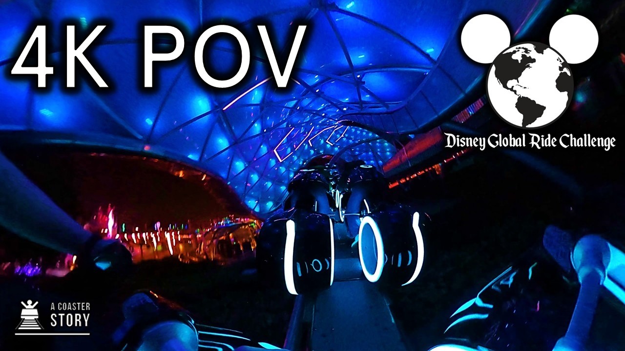 TRON Lightcycle Power Run [DGRC] - Shanghai Disneyland Nighttime Back Row 4K POV