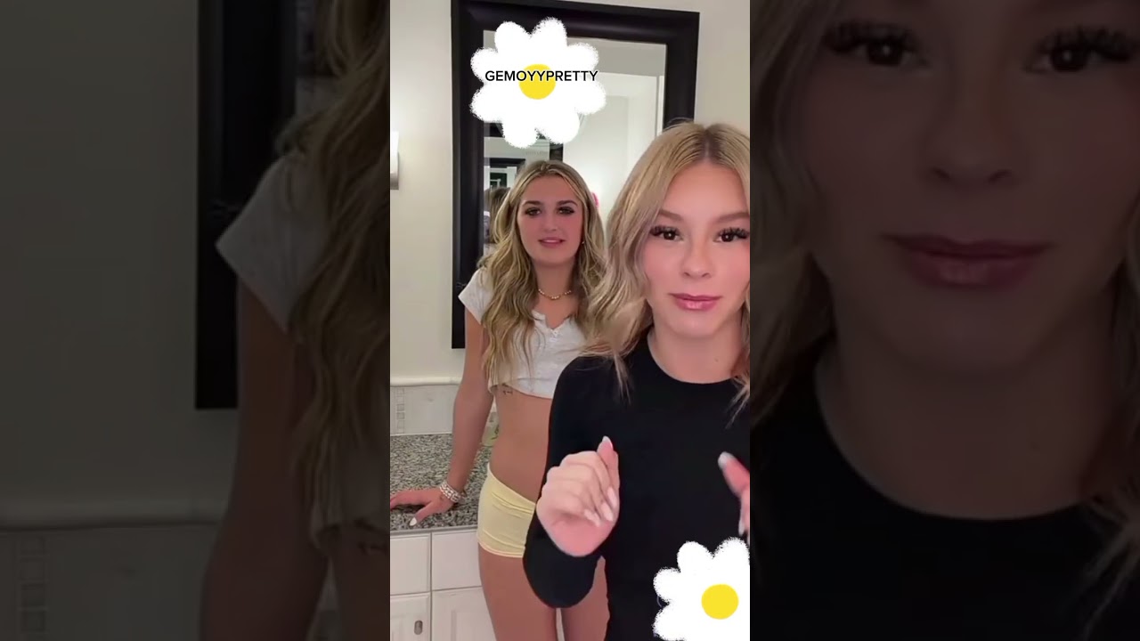 ROUTINES 🎉 2 young women in the bathroom❤️