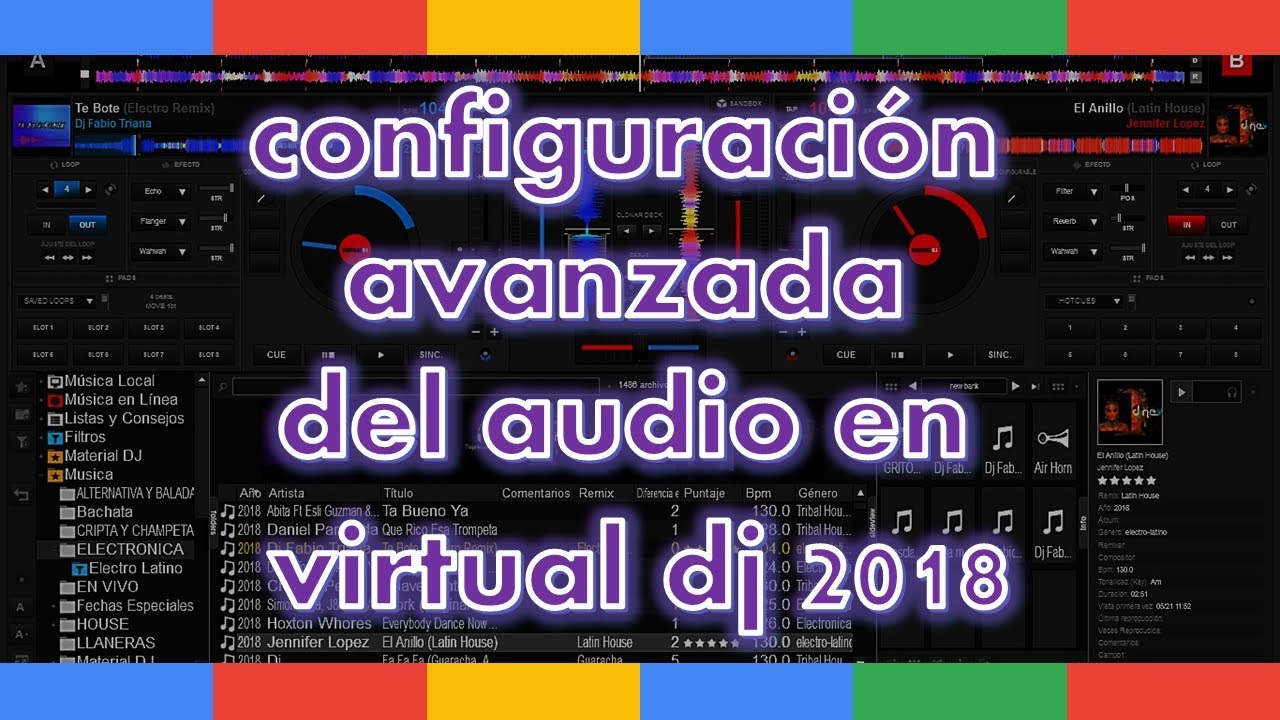 configuracion avanzada del audio en virtual dj 8